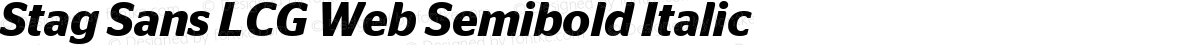 Stag Sans LCG Web Semibold Italic