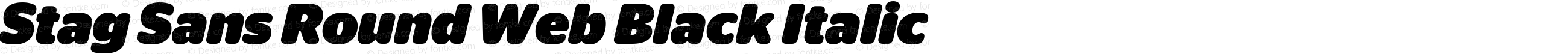 Stag Sans Round Web Black Italic