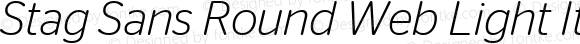 Stag Sans Round Web Light Italic