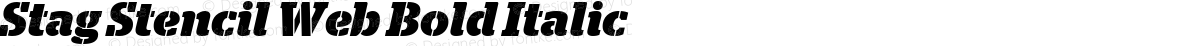 Stag Stencil Web Bold Italic