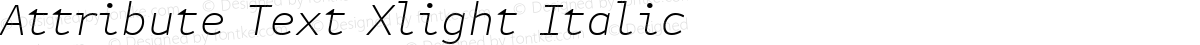 Attribute Text Xlight Italic