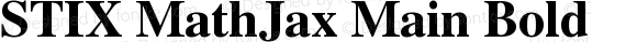 STIX MathJax Main Bold