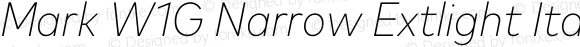 Mark W1G Narrow Extlight Italic