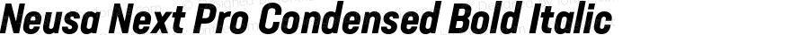 Neusa Next Pro Condensed Bold Italic