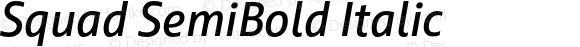 Squad SemiBold Italic