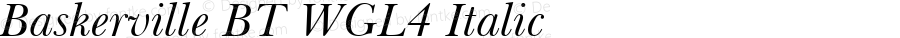 Baskerville BT WGL4 Italic