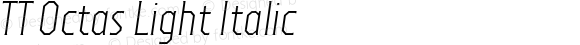 TT Octas Light Italic