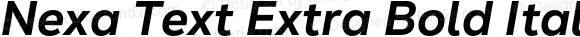 Nexa Text Extra Bold Italic