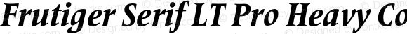 Frutiger Serif LT Pro Heavy Condensed Italic