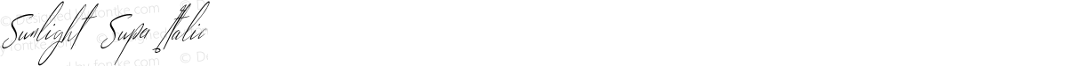 Sunlight SuperItalic