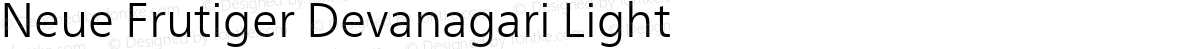 Neue Frutiger Devanagari Light