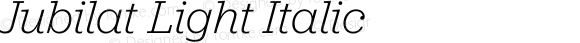 Jubilat Light Italic