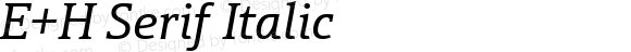 E+H Serif Italic