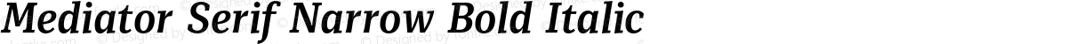 Mediator Serif Narrow Bold Italic
