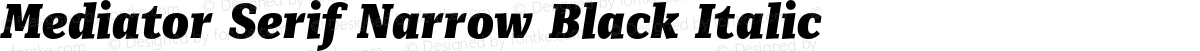 Mediator Serif Narrow Black Italic