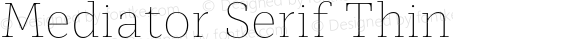 Mediator Serif Thin