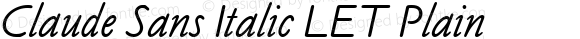 Claude Sans Italic LET Plain:1.0