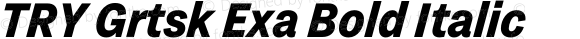 TRY Grtsk Exa Bold Italic