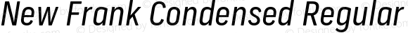 New Frank Condensed Regular Italic