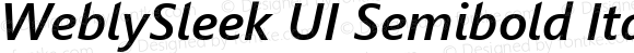 WeblySleek UI Semibold Italic