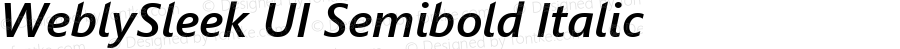 WeblySleek UI Semibold Italic