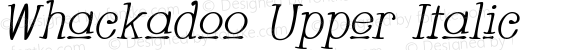 Whackadoo Upper Italic