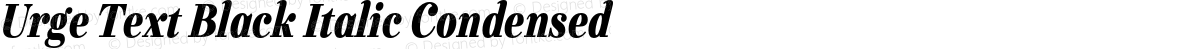 Urge Text Black Italic Condensed