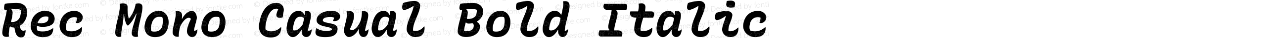 Rec Mono Casual Bold Italic