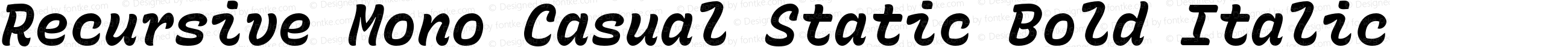 Recursive Mono Casual Static Bold Italic