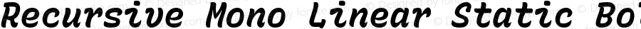 Recursive Mn Lnr St Bold Italic