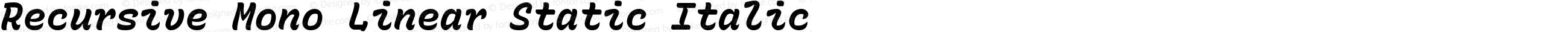 Recursive Mono Linear Static Italic