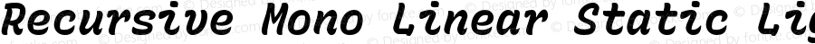 Recursive Mn Lnr St Lt Italic