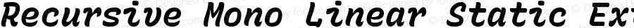 Recursive Mn Lnr St XBk Italic