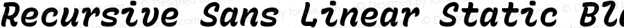 Recursive Sn Lnr St Blk Italic