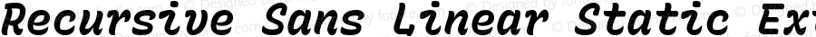 Recursive Sn Lnr St XBk Italic