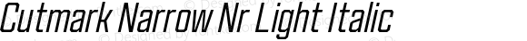 Cutmark Narrow Nr Light Italic