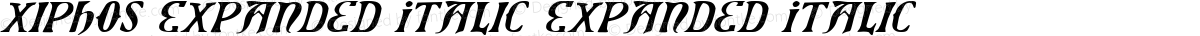 Xiphos Expanded Italic Expanded Italic