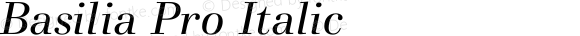 Basilia Pro Italic