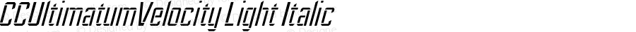 CCUltimatumVelocity Light Italic