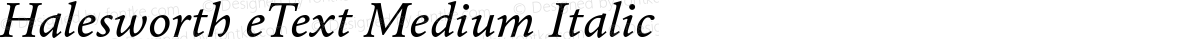 Halesworth eText Medium Italic