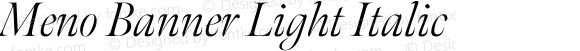 Meno Banner Light Italic