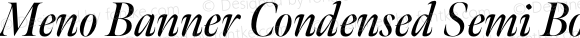 Meno Banner Condensed Semi Bold Italic