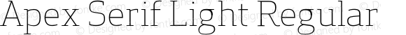 Apex Serif Light Regular