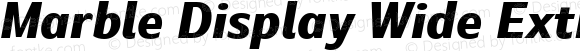 Marble Display Wide ExtraBold Italic