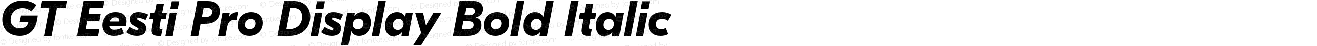 GT Eesti Pro Display Bold Italic