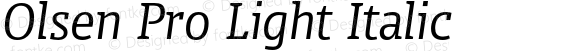 Olsen Pro Light Italic