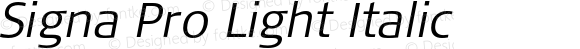 Signa Pro Light Italic