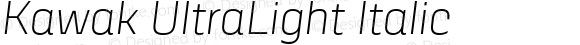 Kawak UltraLight Italic