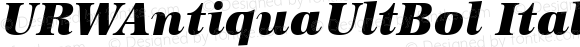 URWAntiquaUltBol Italic