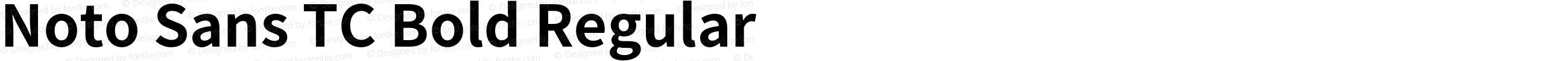 Noto Sans TC Bold Regular